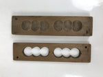Japanese Wooden Carved Kashigata Cake Mold Vtg Sweet Wagashi Mochi Dango Kg715
