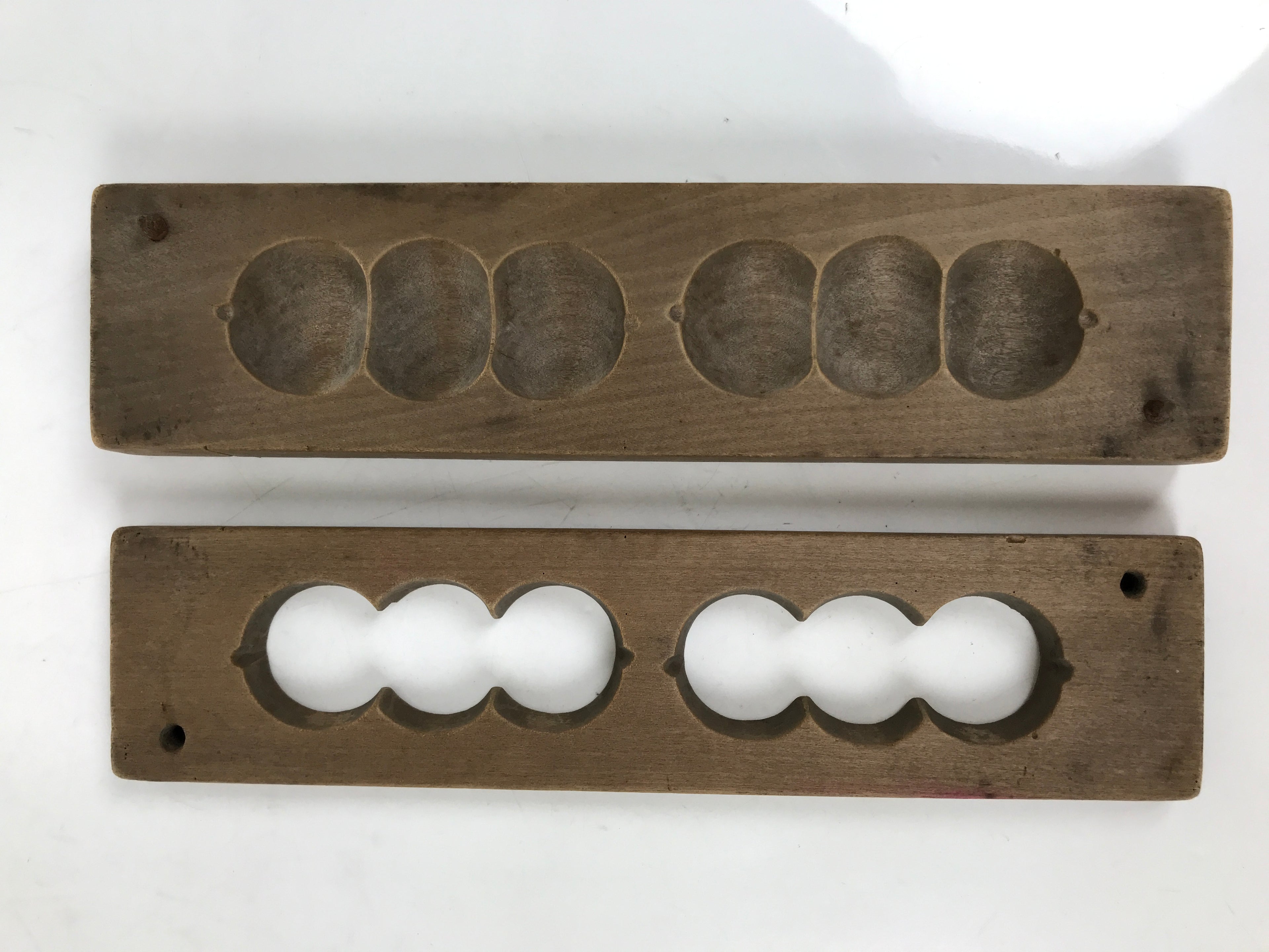 Japanese Wooden Carved Kashigata Cake Mold Vtg Sweet Wagashi Mochi Dango Kg715