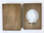 Japanese Wooden Carved Kashigata Cake Mold Vtg Sweet Wagashi Mon Crest Kg496