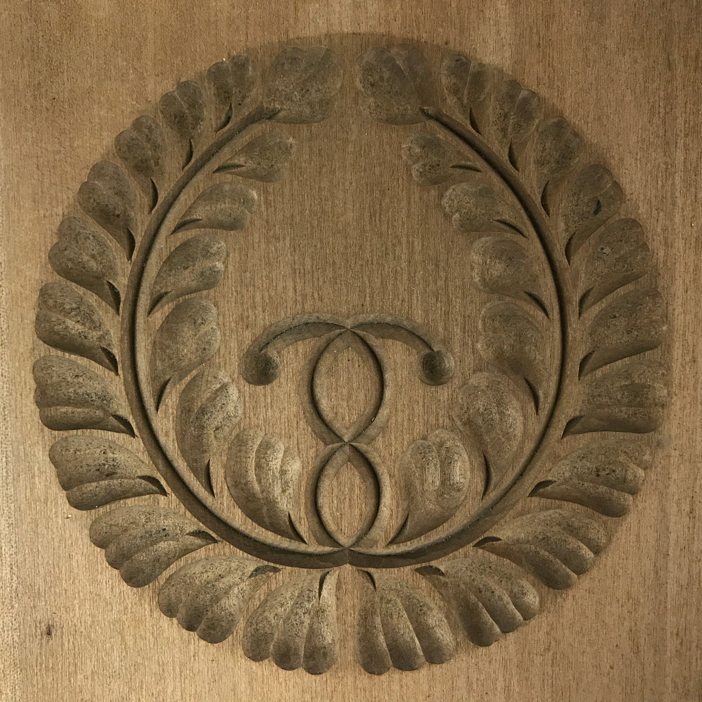 Japanese Wooden Carved Kashigata Cake Mold Vtg Sweet Wagashi Mon Crest Kg498