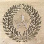 Japanese Wooden Carved Kashigata Cake Mold Vtg Sweet Wagashi Mon Crest Kg538