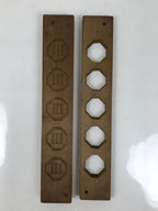 Japanese Wooden Carved Kashigata Cake Mold Vtg Sweet Wagashi Mon Crest Kg625