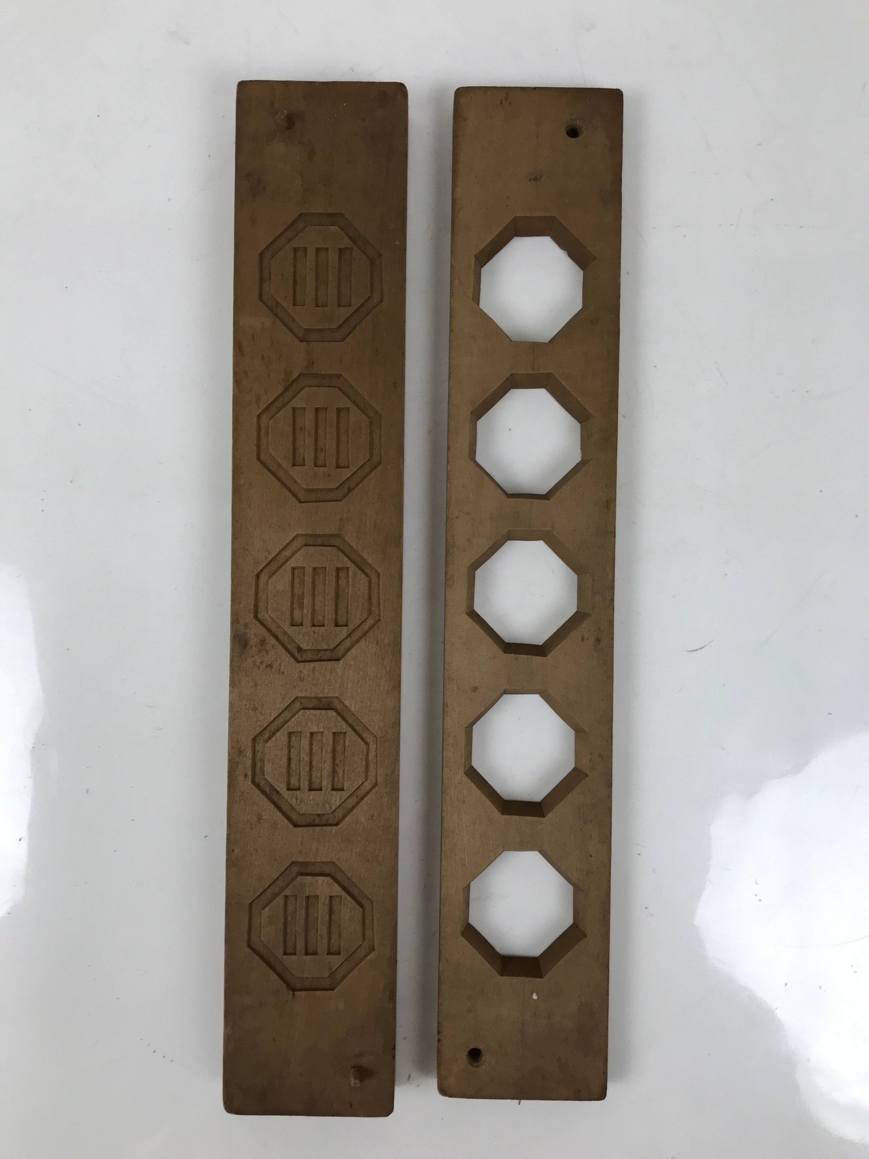 Japanese Wooden Carved Kashigata Cake Mold Vtg Sweet Wagashi Mon Crest Kg625