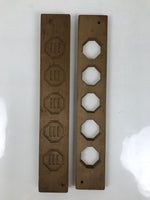 Japanese Wooden Carved Kashigata Cake Mold Vtg Sweet Wagashi Mon Crest Kg625