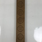 Japanese Wooden Carved Kashigata Cake Mold Vtg Sweet Wagashi Mon Crest Kg625