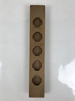Japanese Wooden Carved Kashigata Cake Mold Vtg Sweet Wagashi Mon Crest Kg625