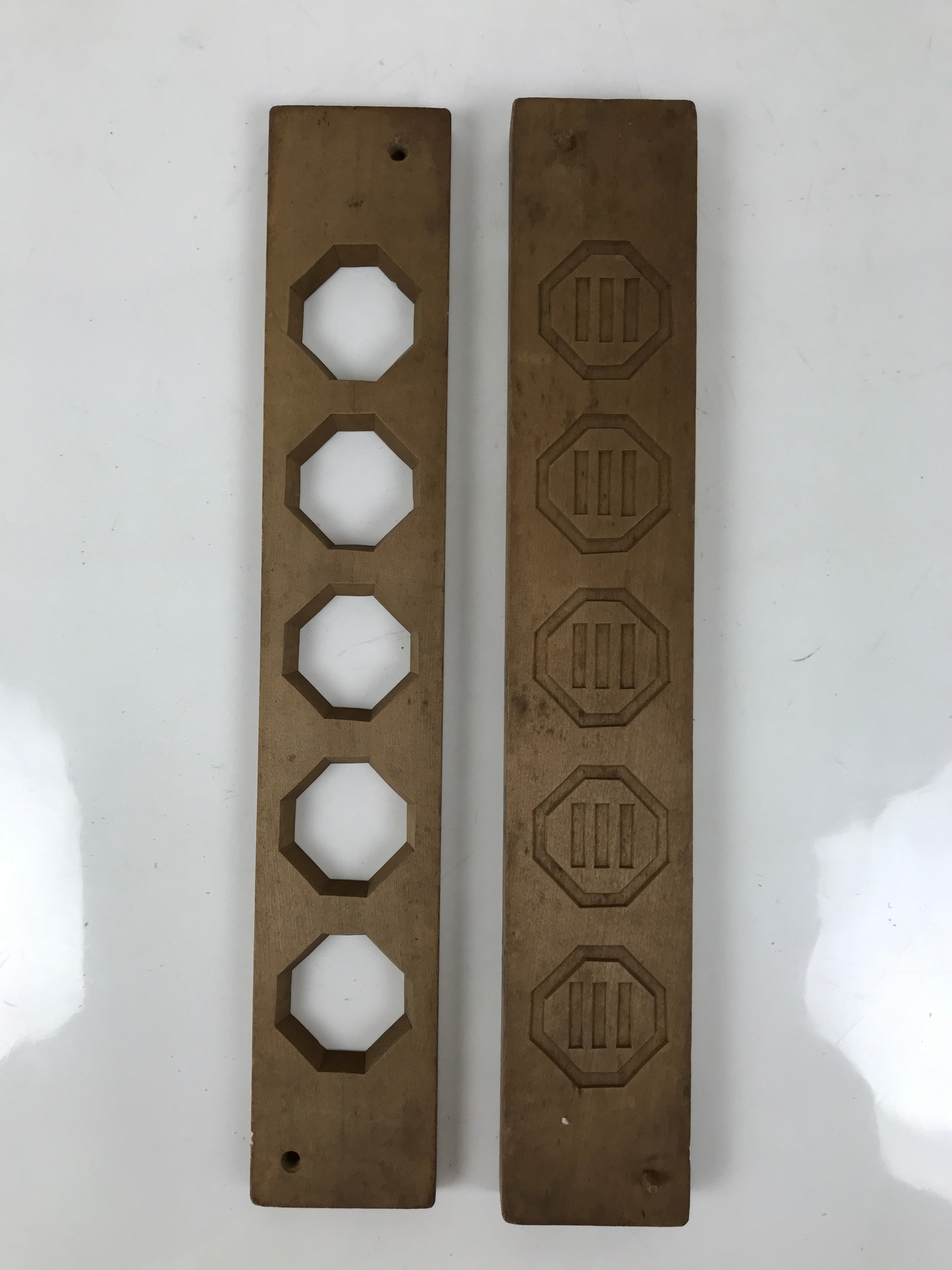 Japanese Wooden Carved Kashigata Cake Mold Vtg Sweet Wagashi Mon Crest Kg625