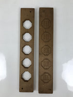 Japanese Wooden Carved Kashigata Cake Mold Vtg Sweet Wagashi Mon Crest Kg625