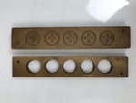Japanese Wooden Carved Kashigata Cake Mold Vtg Sweet Wagashi Mon Crest Kg727