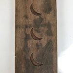 Japanese Wooden Carved Kashigata Cake Mold Vtg Sweet Wagashi Moon Tsuki Kg730