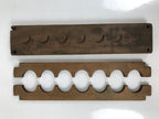 Japanese Wooden Carved Kashigata Cake Mold Vtg Sweet Wagashi Moon Tsuki Kg730