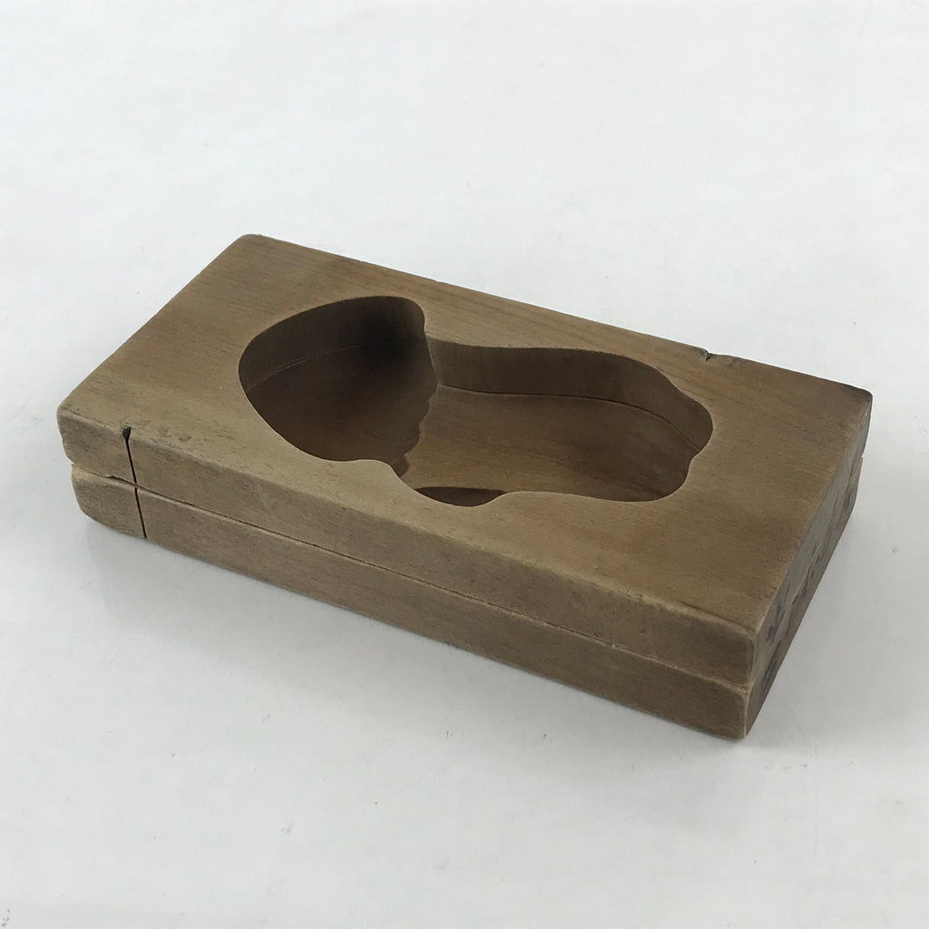 Japanese Wooden Carved Kashigata Cake Mold Vtg Sweet Wagashi Mushroom Kg454