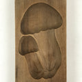 Japanese Wooden Carved Kashigata Cake Mold Vtg Sweet Wagashi Mushroom Kg454