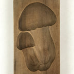 Japanese Wooden Carved Kashigata Cake Mold Vtg Sweet Wagashi Mushroom Kg454