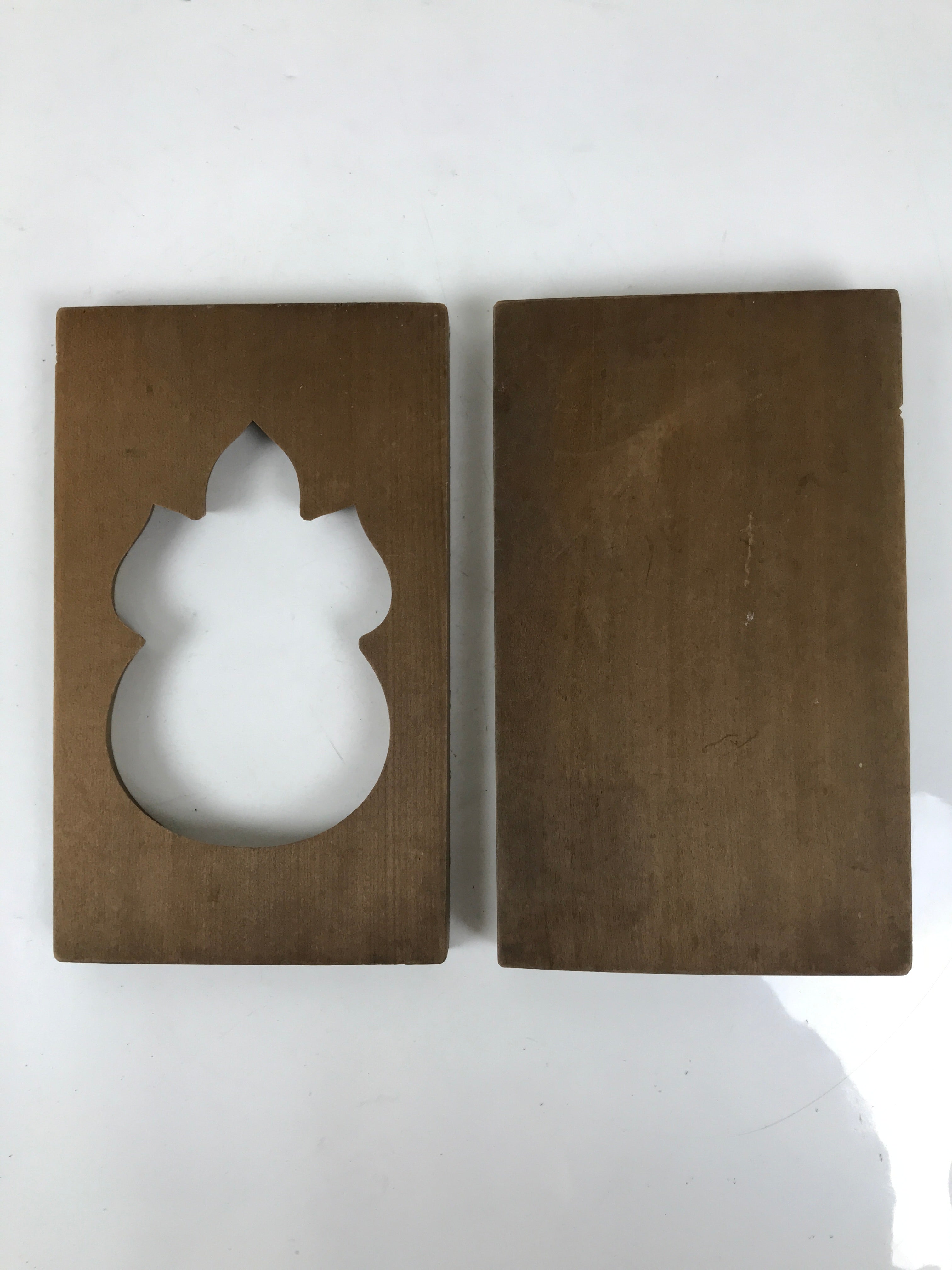 Japanese Wooden Carved Kashigata Cake Mold Vtg Sweet Wagashi Ochobo Inari Kg683