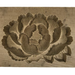 Japanese Wooden Carved Kashigata Cake Mold Vtg Sweet Wagashi Peony Botan Kg626