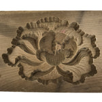 Japanese Wooden Carved Kashigata Cake Mold Vtg Sweet Wagashi Peony Botan Kg633