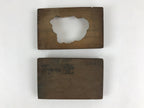 Japanese Wooden Carved Kashigata Cake Mold Vtg Sweet Wagashi Peony Kg467