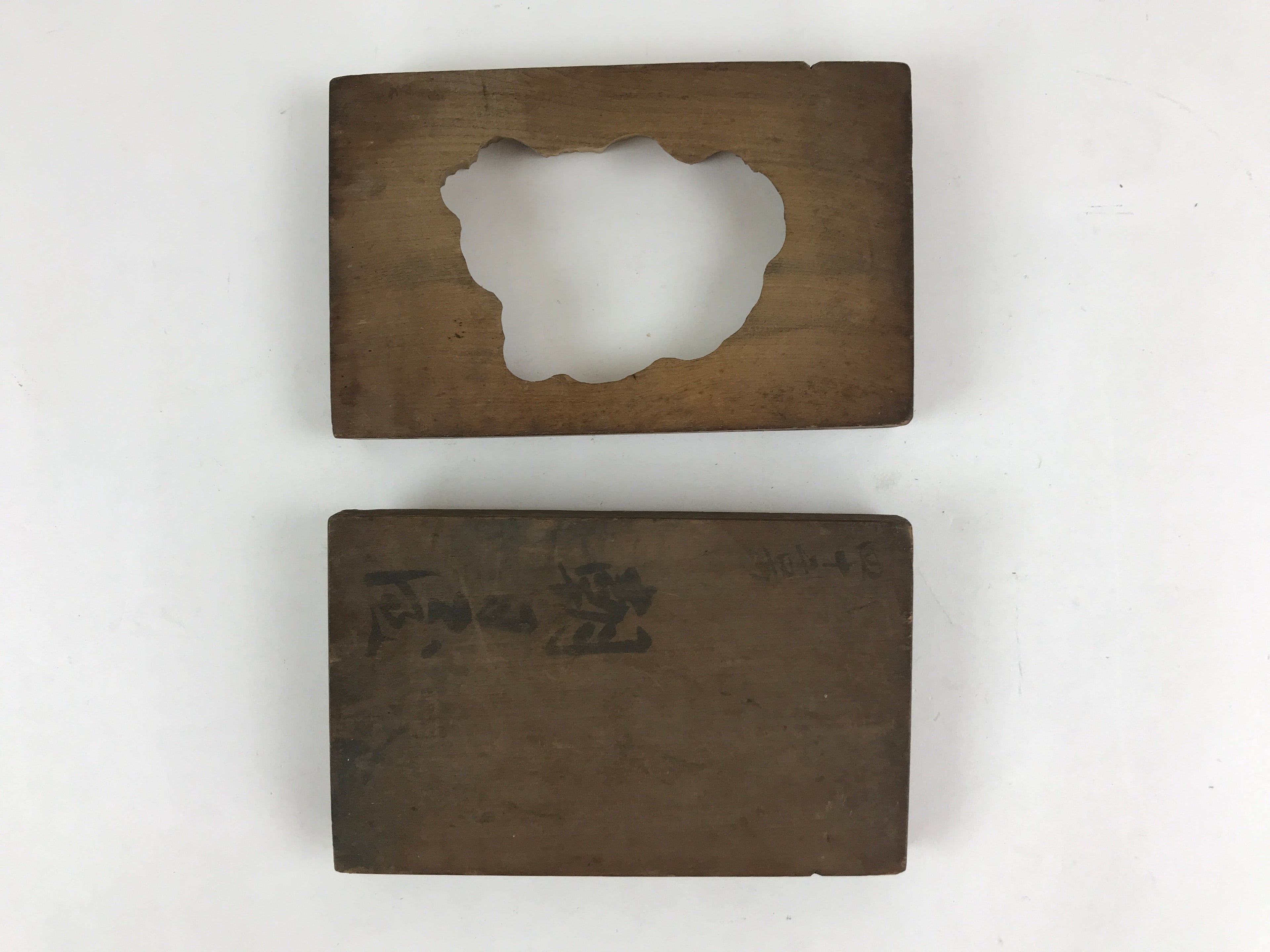Japanese Wooden Carved Kashigata Cake Mold Vtg Sweet Wagashi Peony Kg467