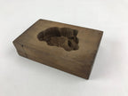 Japanese Wooden Carved Kashigata Cake Mold Vtg Sweet Wagashi Peony Kg467