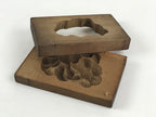 Japanese Wooden Carved Kashigata Cake Mold Vtg Sweet Wagashi Peony Kg467