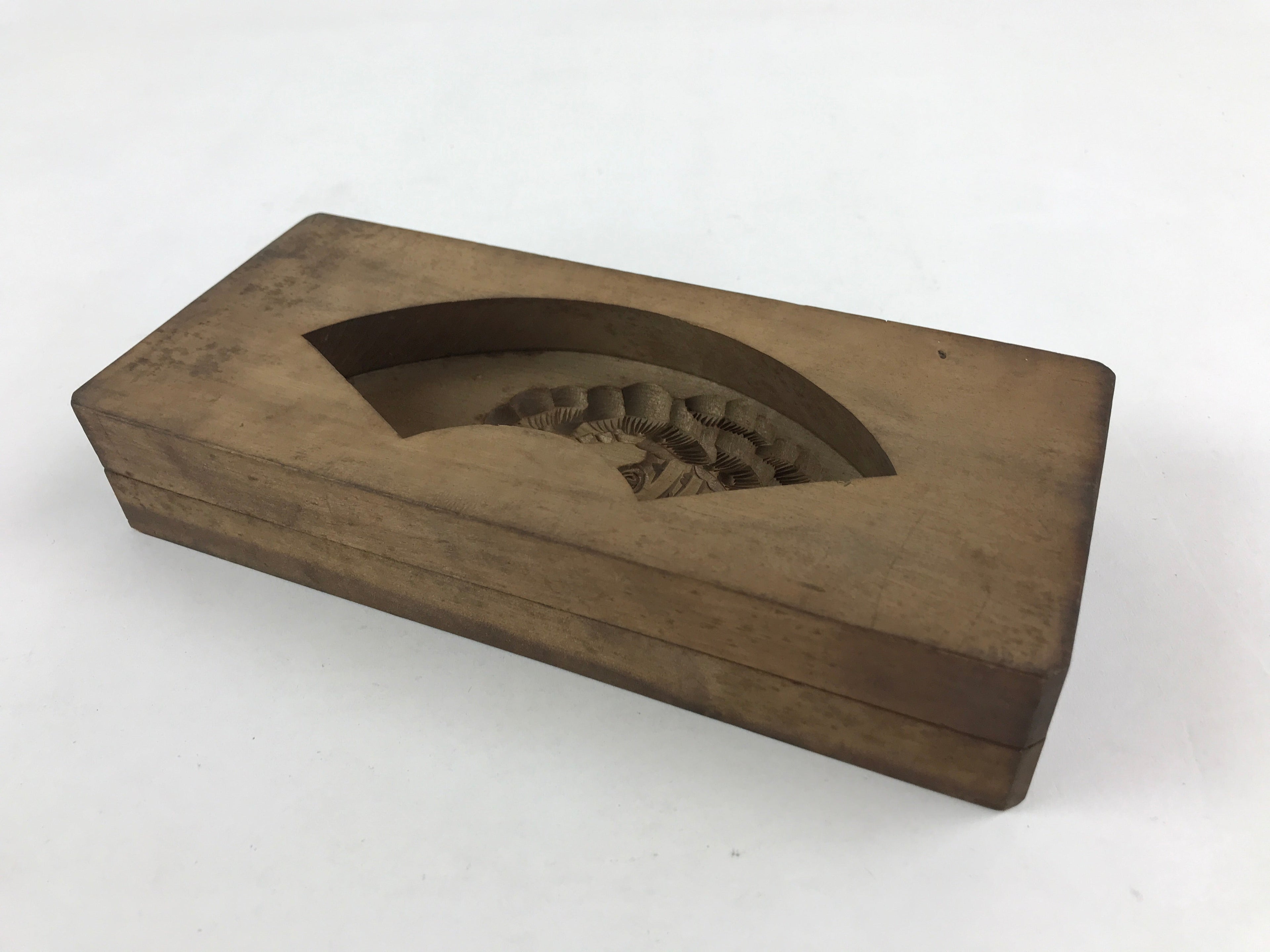Japanese Wooden Carved Kashigata Cake Mold Vtg Sweet Wagashi Pine Tree Kg473