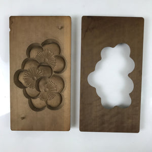 Japanese Wooden Carved Kashigata Cake Mold Vtg Sweet Wagashi Plum Blossom Kg539