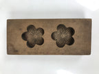 Japanese Wooden Carved Kashigata Cake Mold Vtg Sweet Wagashi Plum Blossoms Kg694