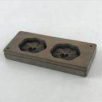 Japanese Wooden Carved Kashigata Cake Mold Vtg Sweet Wagashi Poppy Flower Kg457