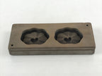 Japanese Wooden Carved Kashigata Cake Mold Vtg Sweet Wagashi Poppy Flower Kg457