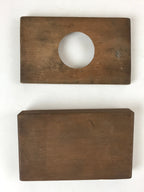 Japanese Wooden Carved Kashigata Cake Mold Vtg Sweet Wagashi Ringo Apple Kg485
