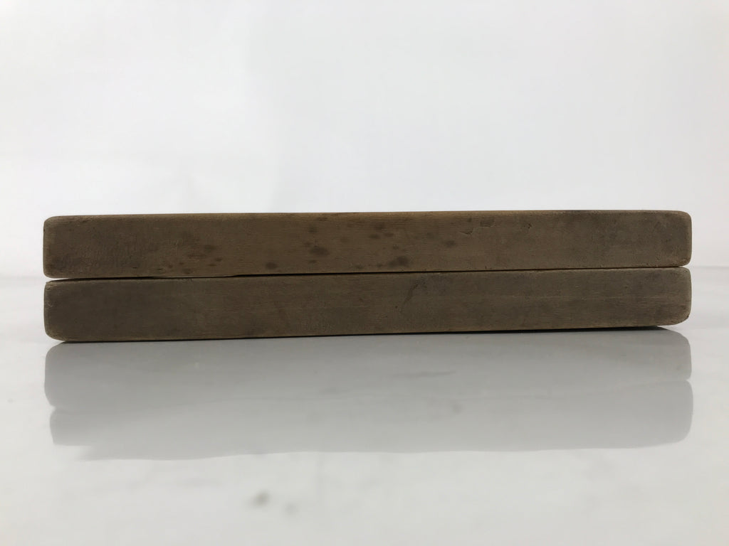 Japanese Wooden Carved Kashigata Cake Mold Vtg Sweet Wagashi Scroll Frame Kg611