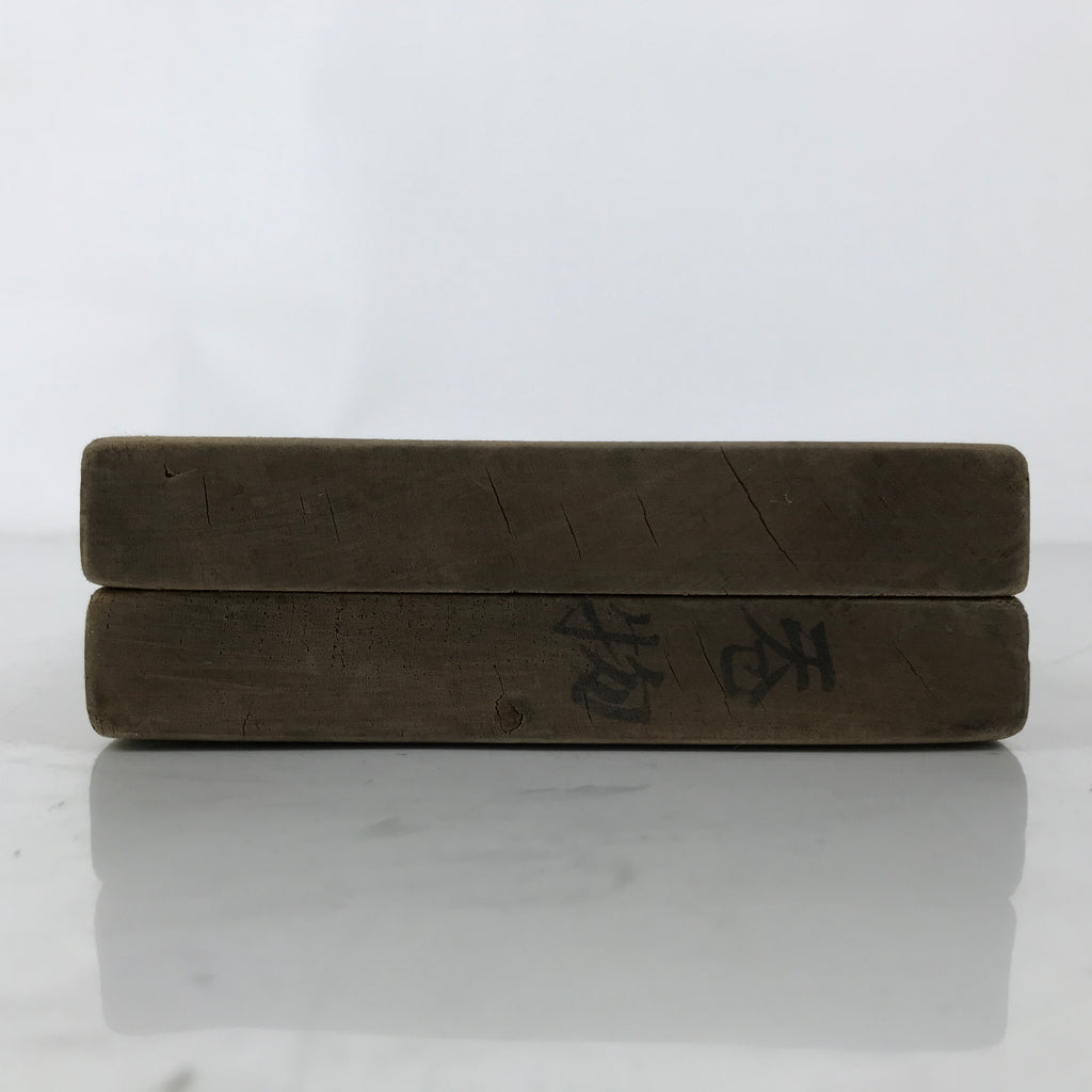 Japanese Wooden Carved Kashigata Cake Mold Vtg Sweet Wagashi Scroll Frame Kg611