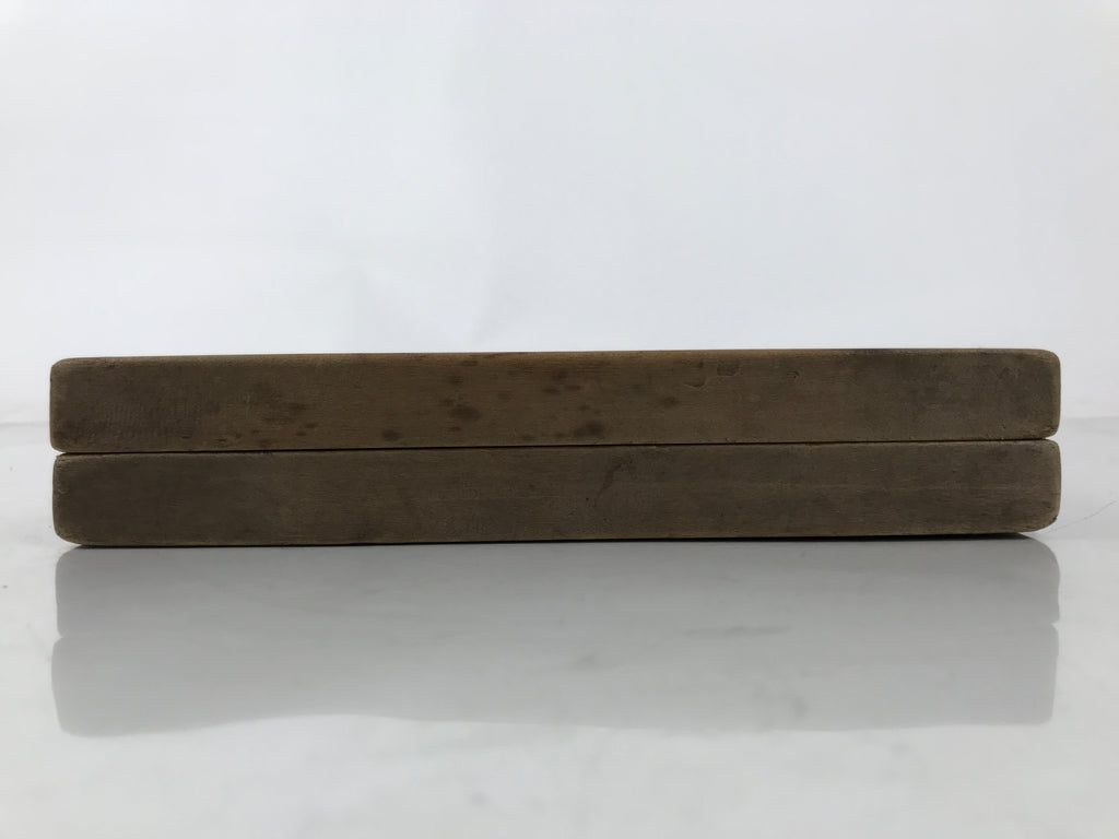 Japanese Wooden Carved Kashigata Cake Mold Vtg Sweet Wagashi Scroll Frame Kg611