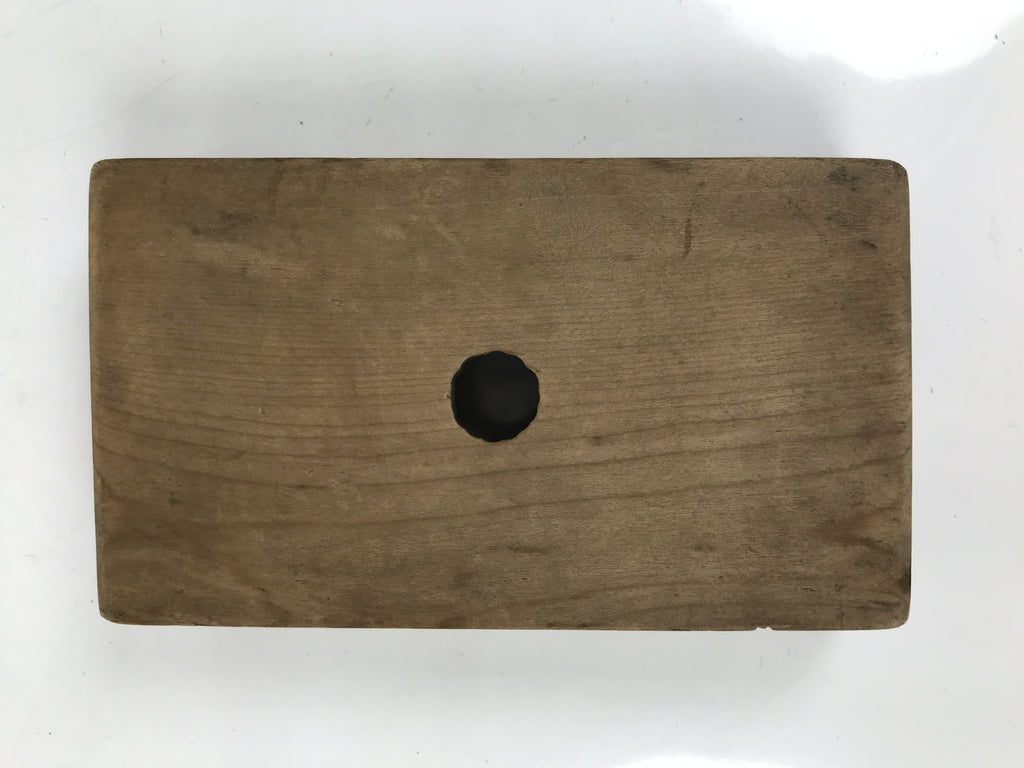 Japanese Wooden Carved Kashigata Cake Mold Vtg Sweet Wagashi Scroll Frame Kg611