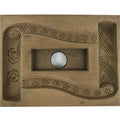 Japanese Wooden Carved Kashigata Cake Mold Vtg Sweet Wagashi Scroll Frame Kg611
