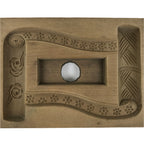 Japanese Wooden Carved Kashigata Cake Mold Vtg Sweet Wagashi Scroll Frame Kg611