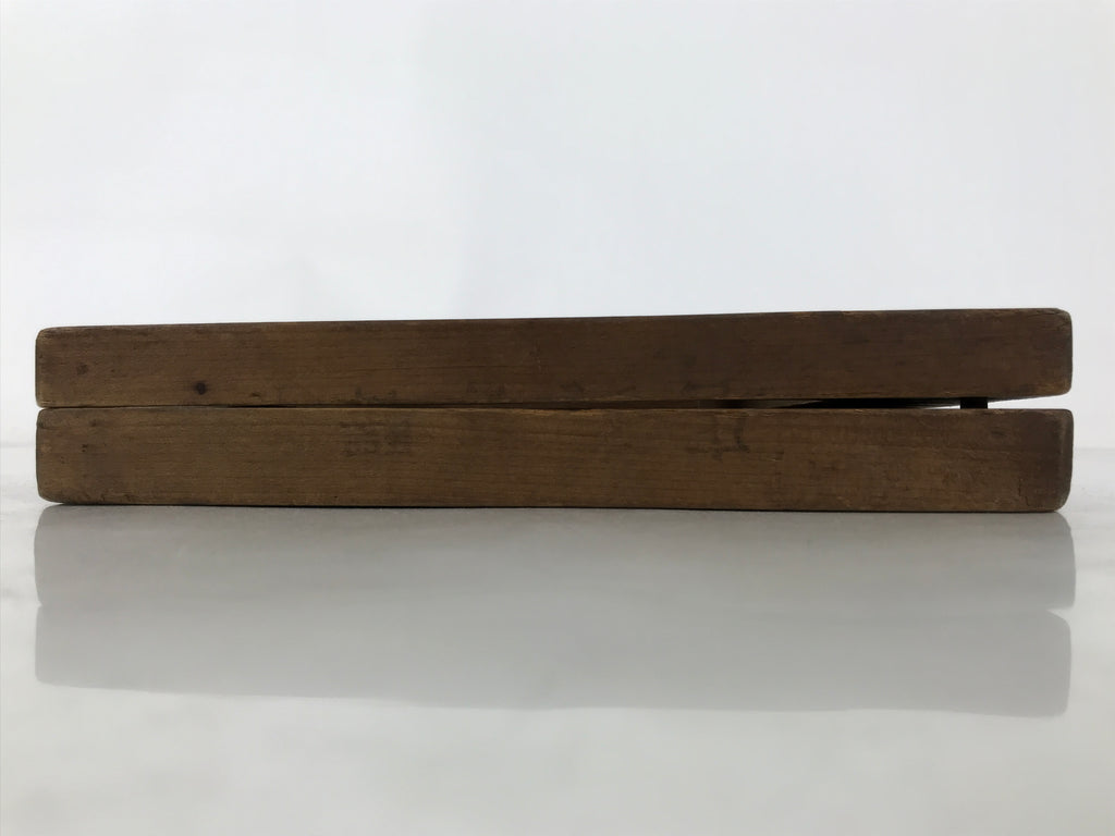 Japanese Wooden Carved Kashigata Cake Mold Vtg Sweet Wagashi Scroll Frame Kg685