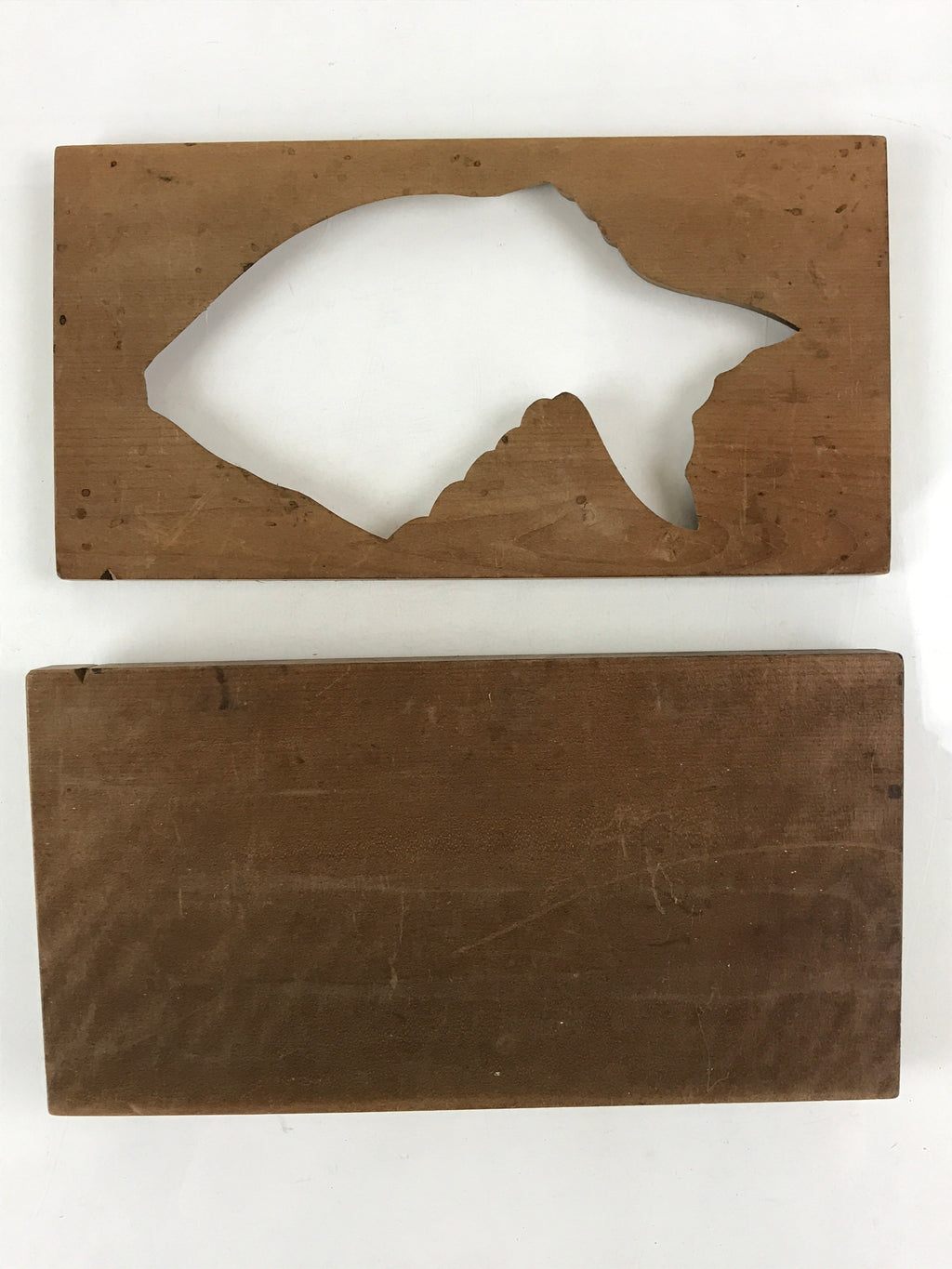 Japanese Wooden Carved Kashigata Cake Mold Vtg Sweet Wagashi Sea Bream Kg460