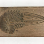 Japanese Wooden Carved Kashigata Cake Mold Vtg Sweet Wagashi Shrimp Kg472