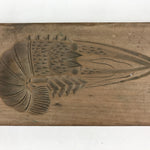 Japanese Wooden Carved Kashigata Cake Mold Vtg Sweet Wagashi Shrimp Kg472