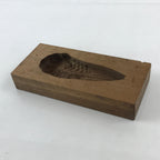 Japanese Wooden Carved Kashigata Cake Mold Vtg Sweet Wagashi Shrimp Prawn Kg458