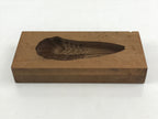 Japanese Wooden Carved Kashigata Cake Mold Vtg Sweet Wagashi Shrimp Prawn Kg458