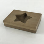 Japanese Wooden Carved Kashigata Cake Mold Vtg Sweet Wagashi Star Kg462