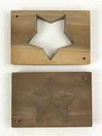 Japanese Wooden Carved Kashigata Cake Mold Vtg Sweet Wagashi Star Kg462