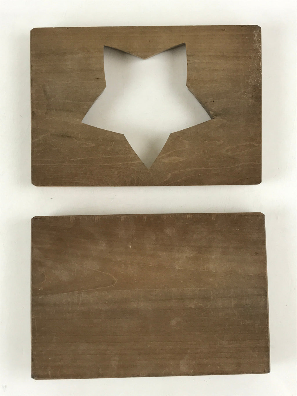 Japanese Wooden Carved Kashigata Cake Mold Vtg Sweet Wagashi Star Kg462