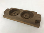 Japanese Wooden Carved Kashigata Cake Mold Vtg Sweet Wagashi Sushi Roll Kg505