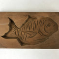 Japanese Wooden Carved Kashigata Cake Mold Vtg Sweet Wagashi Tai Fish Kg479