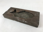 Japanese Wooden Carved Kashigata Cake Mold Vtg Sweet Wagashi Tai Fish Kg507