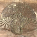 Japanese Wooden Carved Kashigata Cake Mold Vtg Sweet Wagashi Tsuru Crane Kg490